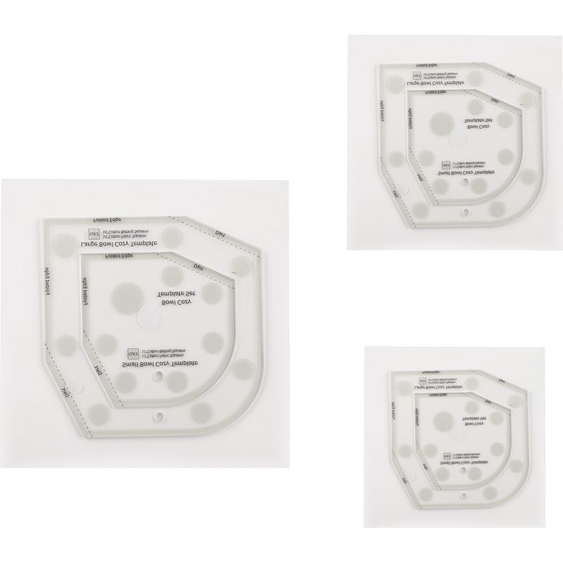 Set Mit 3 Acryl-schüssel-nähvorlagen, 3 Größen 6/8/10 Zoll, Nähmuster Für Schüsselmanschetten, Diy-küchenbastelarbeiten