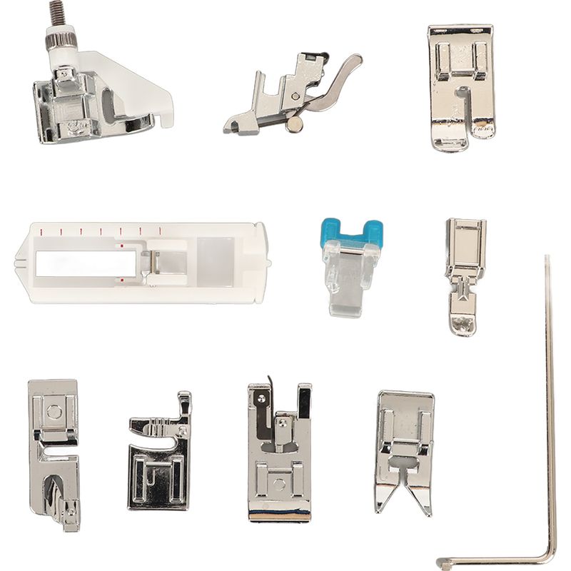 Set Mit 10 Nähfüßen Für Nähmaschinen, Edelstahl, Flach, Komplettes Set Für Bastelarbeiten