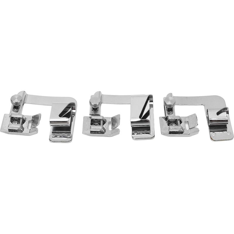 3-teiliges Saumrollenfuß-set (4/8 Zoll, 6/8 Zoll, 8/8 Zoll) - Edelstahl - Einfach Zu Installierendes Saumfuß-set Für Nähmaschinen