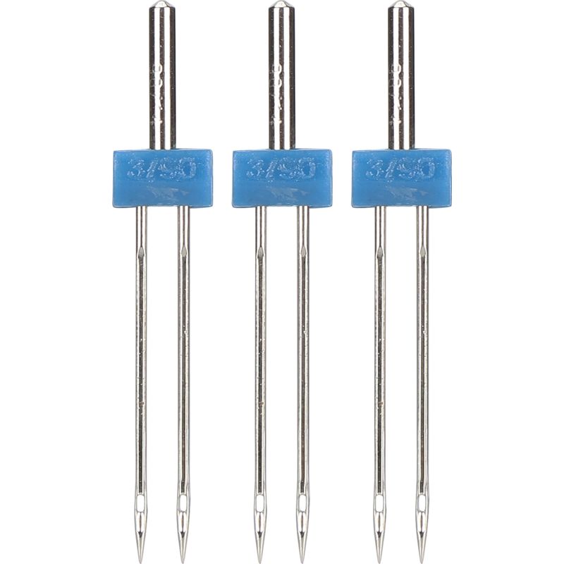 Set Mit 3 Doppelten Edelstahlnadeln, Einfädel- Und Häkelnadel, Nähzubehör, 3 Mm, 3 Stück/packung