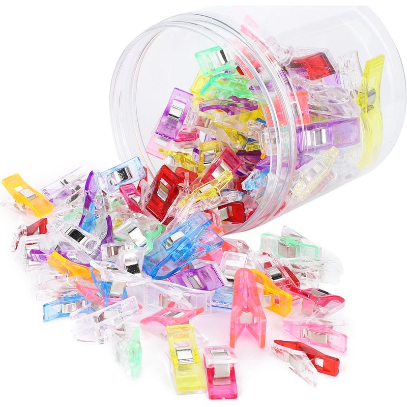 100 Bunte Kunststoff-diy-patchwork-quiltclips, 100er-packung Zum Nähen, Für Stoffbastelarbeiten Und Stricken