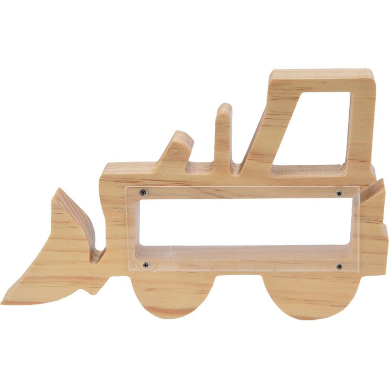Transparente Kran-spardose Aus Holz Für Kinder Mit Durchbrochenem Design, Für Recycelbare Münzen, Heimdekoration