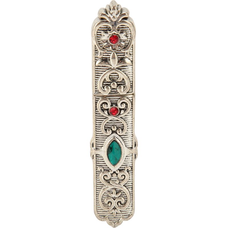 Antikes Silbernes Vintage-nadelkästchen Mit Strassverzierungen, Aufbewahrungsröhrchen Für Nähnadeln, Eleganter Nadelhalter, Diy-nähzubehör.