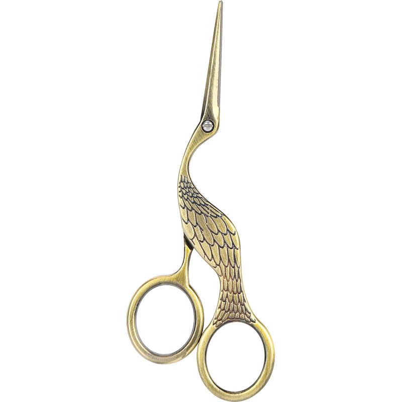 Vintage-set Aus Edelstahl-stickschere Mit Vogelmotiven Und Feinen Bronzespitzen
