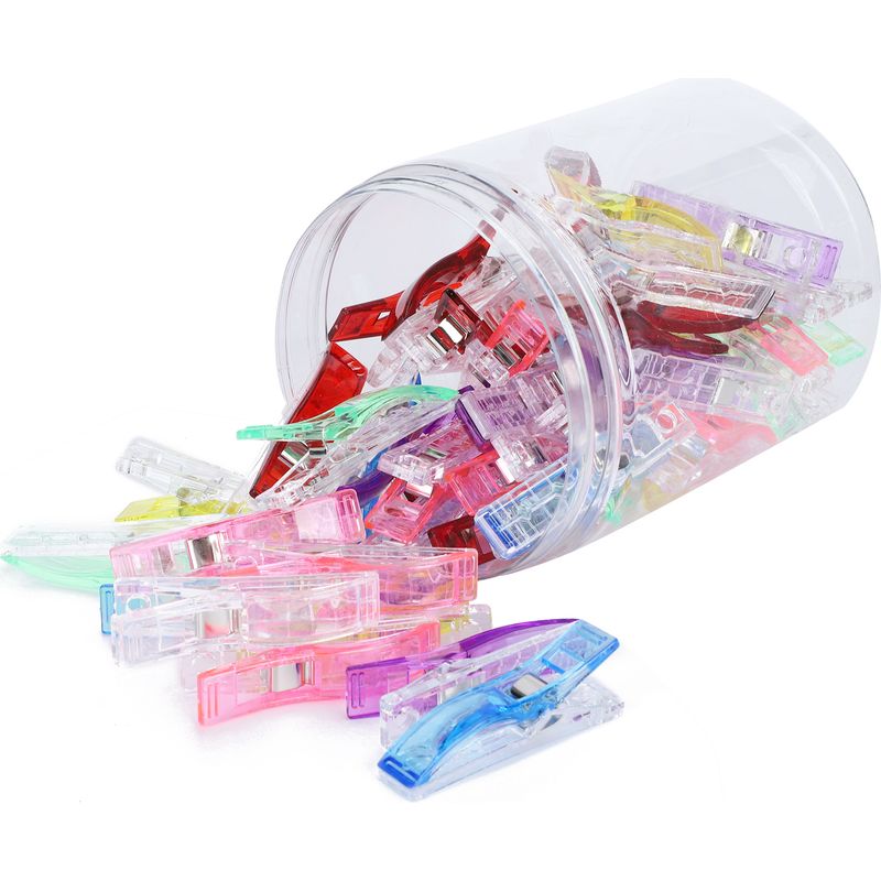 50 Verschiedenfarbige Kunststoff-quiltclips, Nähclips, Aufbewahrung Für Büropapier