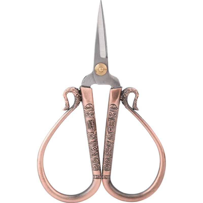 Paar Antike Stickschere Aus Edelstahl, Näh- Und Stickwerkzeug (rote Bronze)