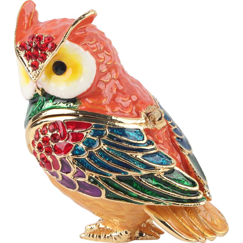 Schmuckkästchen In Eulenform Aus Kristall, Dekorative Figur, Tragbare Aufbewahrungsbox, Einzigartiges Handgefertigtes Geschenk