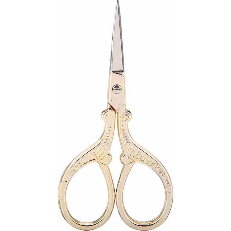 Vintage-stickschere In Goldoptik, Kleines Nähwerkzeug Für Heimwerker, Antike Schere Für Handarbeiten Und Als Dekoration Für Den Schminktisch.