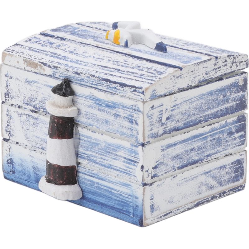 Robuste Schmuckkästchen Aus Holz Und Harz Im Maritimen Stil, Kleine Mehrzweck-schmuckkästchen Für Ohrringe, Halsketten Und Broschen