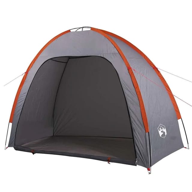 vidaXL Beistellzelt Grau und Orange Wasserdicht 94580