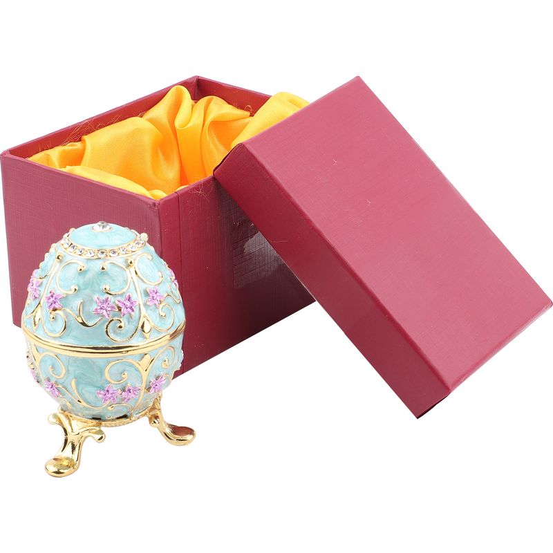 Handgefertigte, Emaillierte Schmuckschatulle In Form Eines Ostereis, Schreibtisch-organizer, Wohnaccessoire, Geschenk