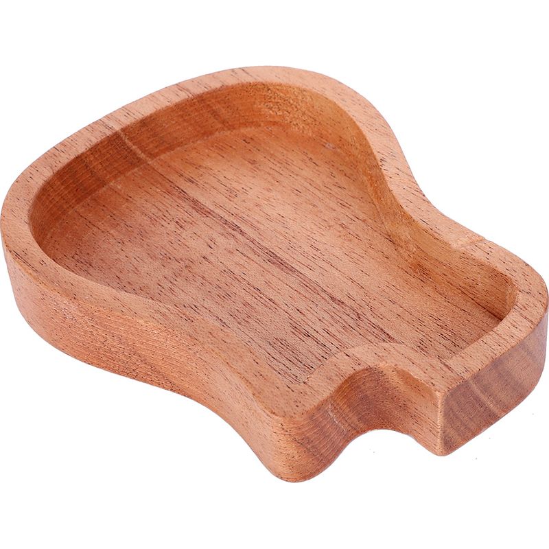 Mahagoni-etui In Gitarrenförmiger Form Für Gitarrenplektren, Plektrumbox Aus Holz, Zubehör Für Musikinstrumente