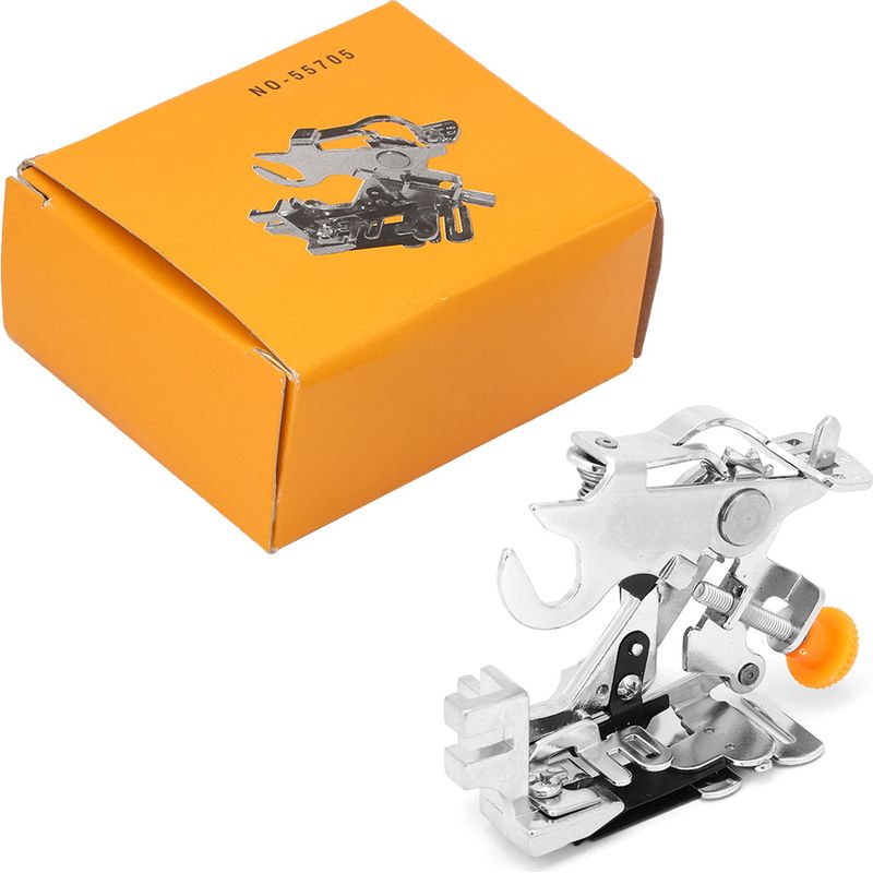 Set Mit 1 Haushalts-kräuselfuß Mit Verriegelungszylinder, Gelbe Box, Nähmaschinenzubehör