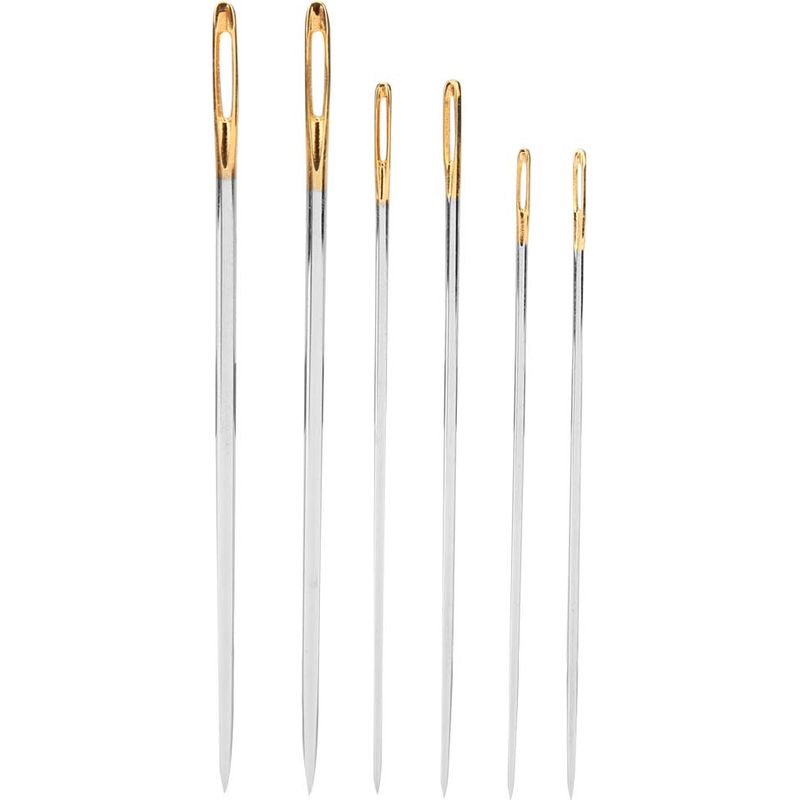 Set Mit 6 Handnähnadeln (5,7/6,2/6,9 Cm), Nähset Für Kleiderreparaturen Und Strickarbeiten.