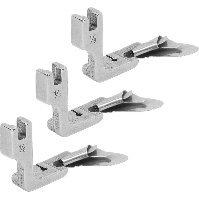 3-teiliger Gebogener Saumfuß, 1/8" Flachstahl-bogensaumfuß Für Industrielle Flachbettnähmaschinen