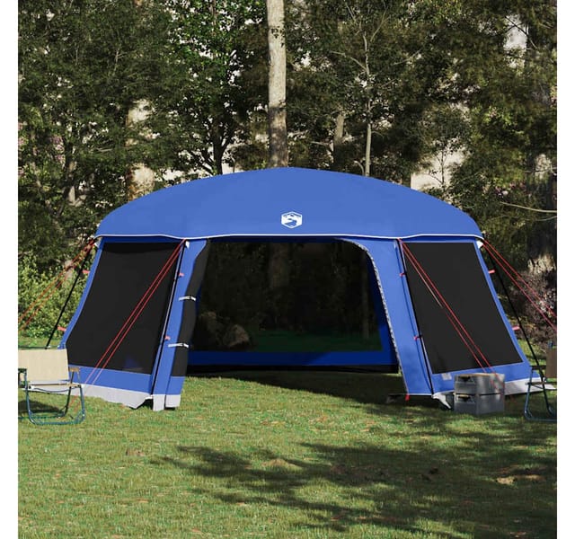 vidaXL Poolzelt mit Abnehmbarem Überzelt Netzwänden Azurblau 618x532cm 4100628