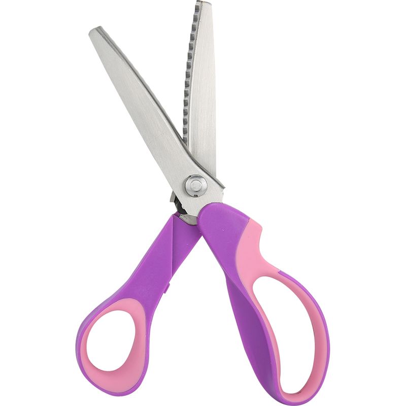Wellenförmige, Gezahnte Schere Mit Farbigem Griff Für Diy-handarbeiten Wie Stoffschneiden, Papierstickerei Und Kreuzsticharbeiten (5 Mm Dreieckige Zähne)