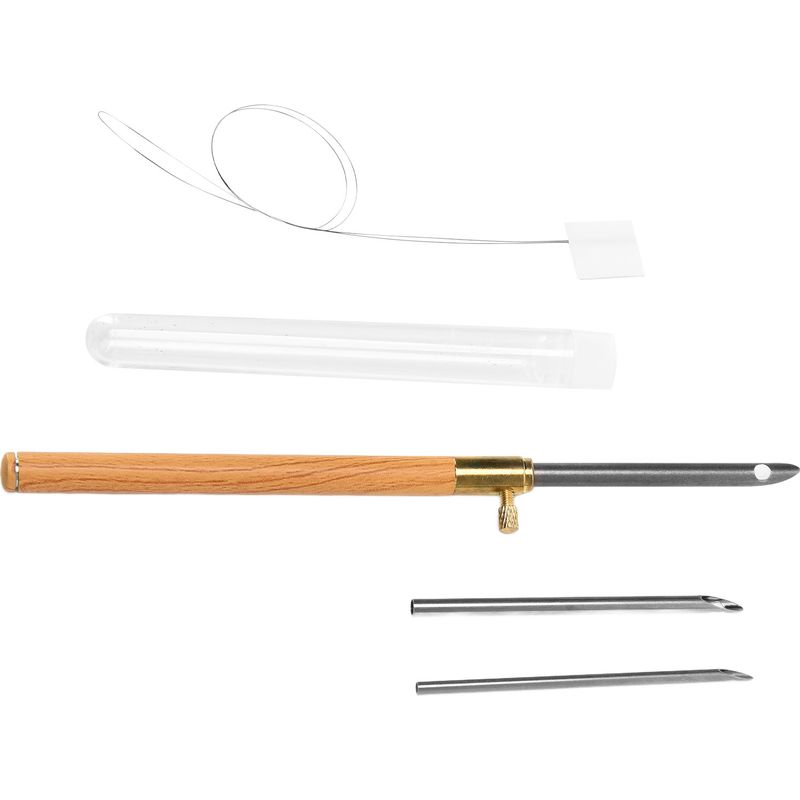 Set Aus 3 Holz-punchnadeln Mit Austauschbaren Griffen, Stick- Und Strick-punchwerkzeug