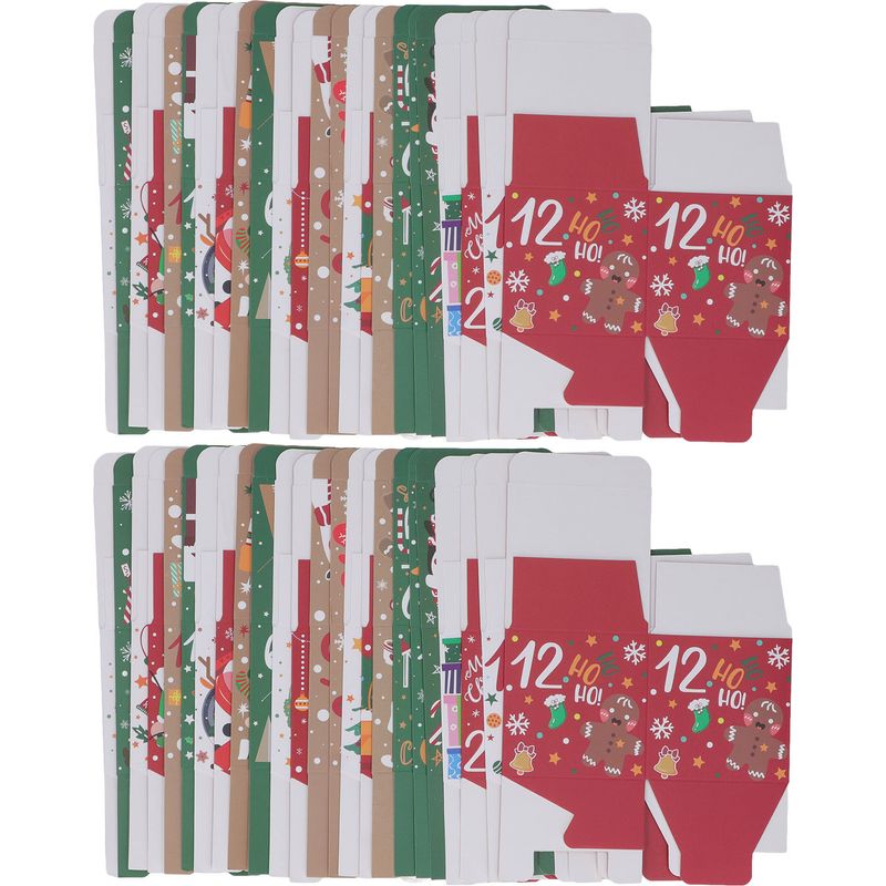 48 Bezaubernd Gemusterte Weihnachtsgeschenkboxen, Dekorative Boxen Mit Deckel Für Partys, Süßigkeiten Und Geschenke