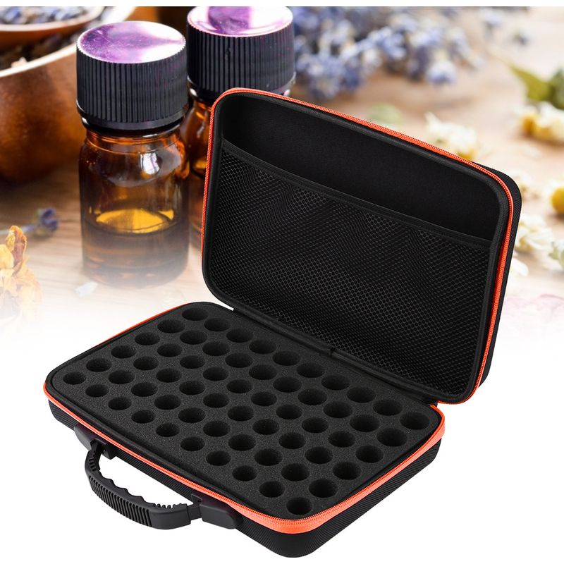 Hartschalenkoffer Für Ätherische Öle, 60 Fläschchen, Kompatibel Mit 5-ml- Und 15-ml-fläschchen (orange)