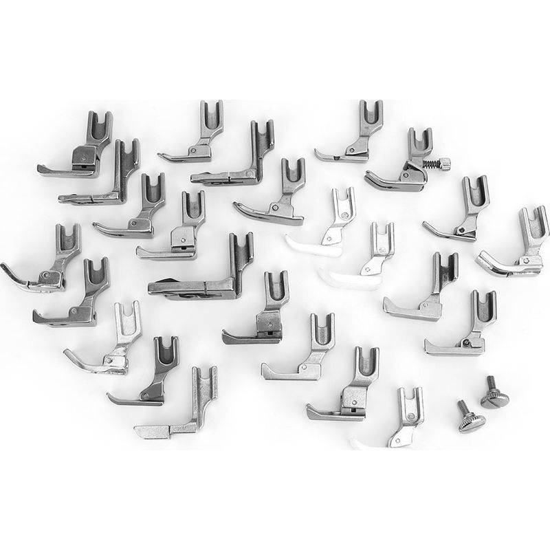 Set Mit 25 Nähfüßen Für Haushaltsnähmaschinen, Kombiniertes Industrie-set
