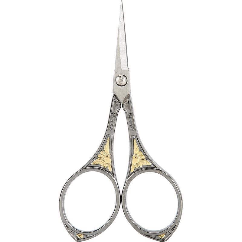 Paar Vintage-scheren Mit Sonnenblumenmuster, Edelstahl Zum Nähen, Stoffschneiden, Schwarz-goldenes Stickwerkzeug