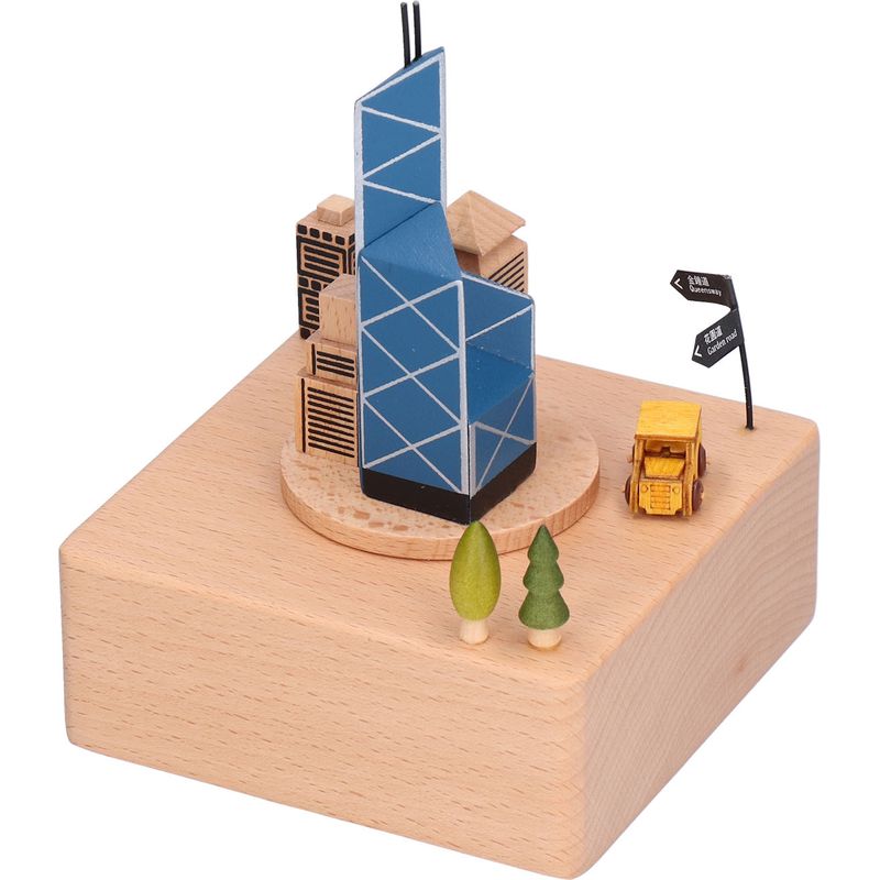 Spieluhr Aus Buchenholz, Innovatives Architektonisches Design, Ideal Als Geschenk Für Zuhause Oder Das Büro.