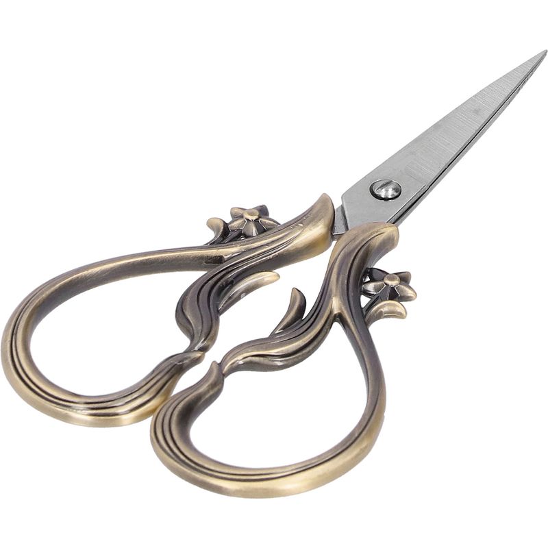 Paar Retro-edelstahlscheren Für Diy-bastelarbeiten Wie Sticken, Nähen Und Handarbeiten – Bronze