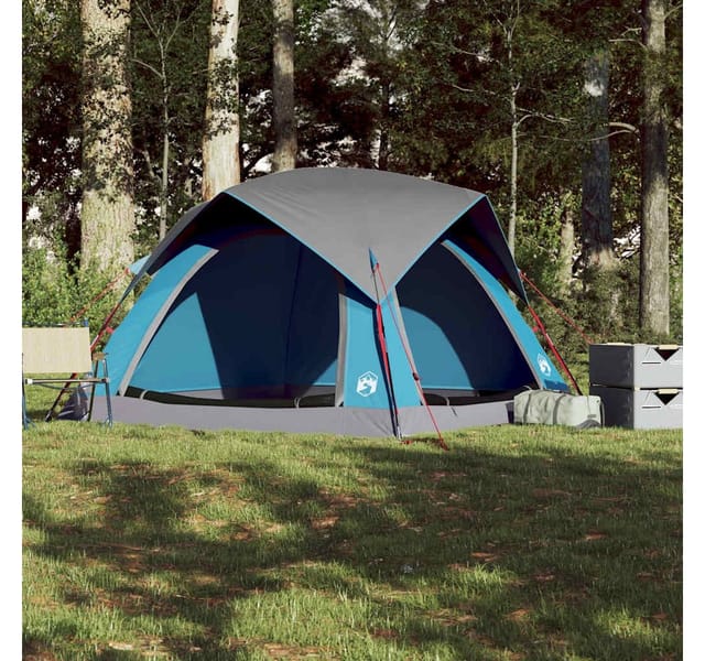 vidaXL Campingzelt 4 Personen Blau Wasserdicht 4009453