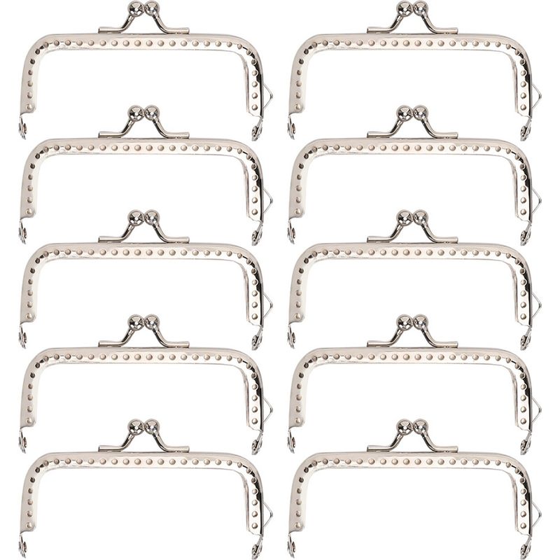 Set Mit 10 Quadratischen Metallverschlüssen, 8,5 Cm, Für Taschen, Beutel, Diy-projekte Und Accessoires