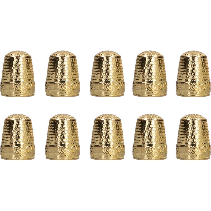 10 Goldene, Rutschfeste Nähnadeln, Abriebfest, Rostfrei, Langlebig, Für Finger, 10er-packung.