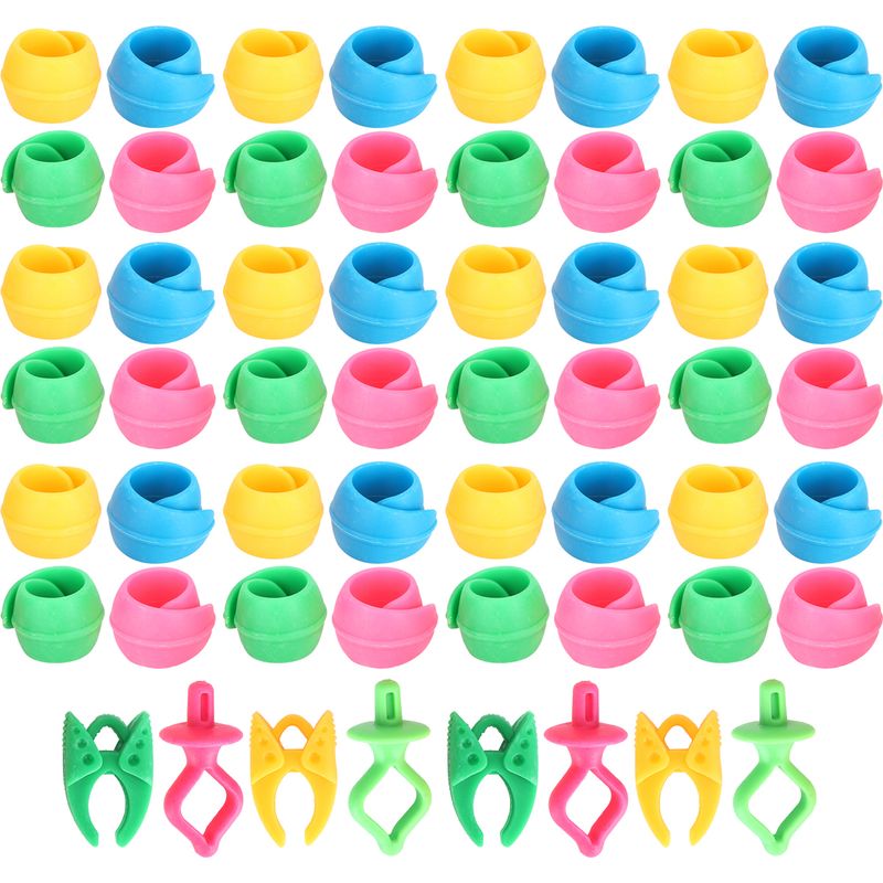 56 Spulen, Garnhalterungen, Silikonclips, Spulenhalter, Clips, Haken, Stickzubehör