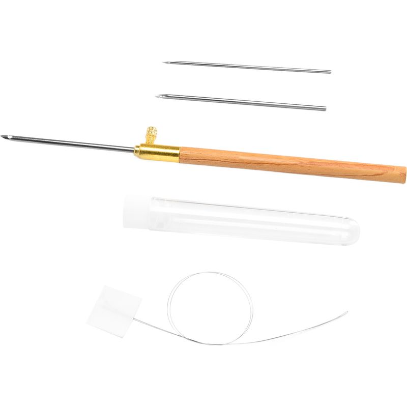 Set Mit 3 Punch-nadeln Mit Austauschbaren Köpfen Und Holzgriffen Zum Sticken, Nähen Und Stricken