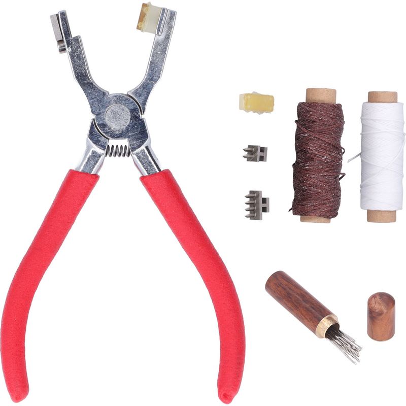 Lederbearbeitungsset: Zangen Aus Edelstahl, Nadeln, Starke Fäden, Langlebige Werkzeuge Für Diy-lederbearbeitungsprojekte.