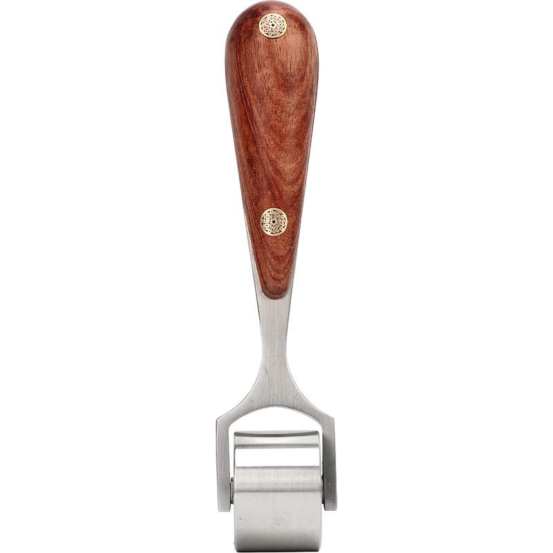 Lederkantenroller Aus Edelstahl, Lederroller Mit Holzgriff, Manuelles Diy-werkzeug Für Leder