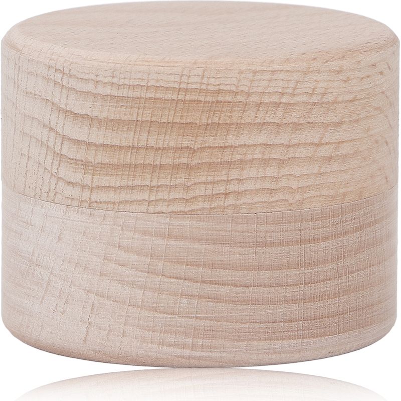 Runde Schmuckschatulle Aus Naturbelassenem Buchenholz, Retro-stil, Viel Platz, Ring- Und Ohrringbox, Vielseitig Einsetzbar.