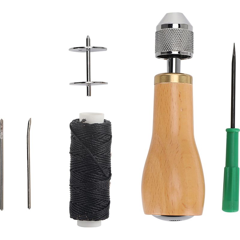 Manuelles Nähahlen-set Für Leder Und Stoff – Rutschfestes Diy-werkzeug Mit Ergonomischem Griff