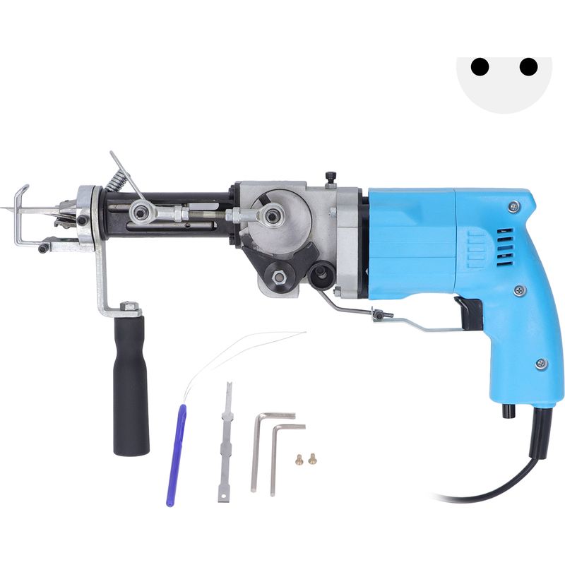 Elektrische 2-in-1-teppichpistole, Einstellbare Geschwindigkeit, Diy-tuftingmaschine Für Anfänger, Blau, Eu-stecker, 100–240 V