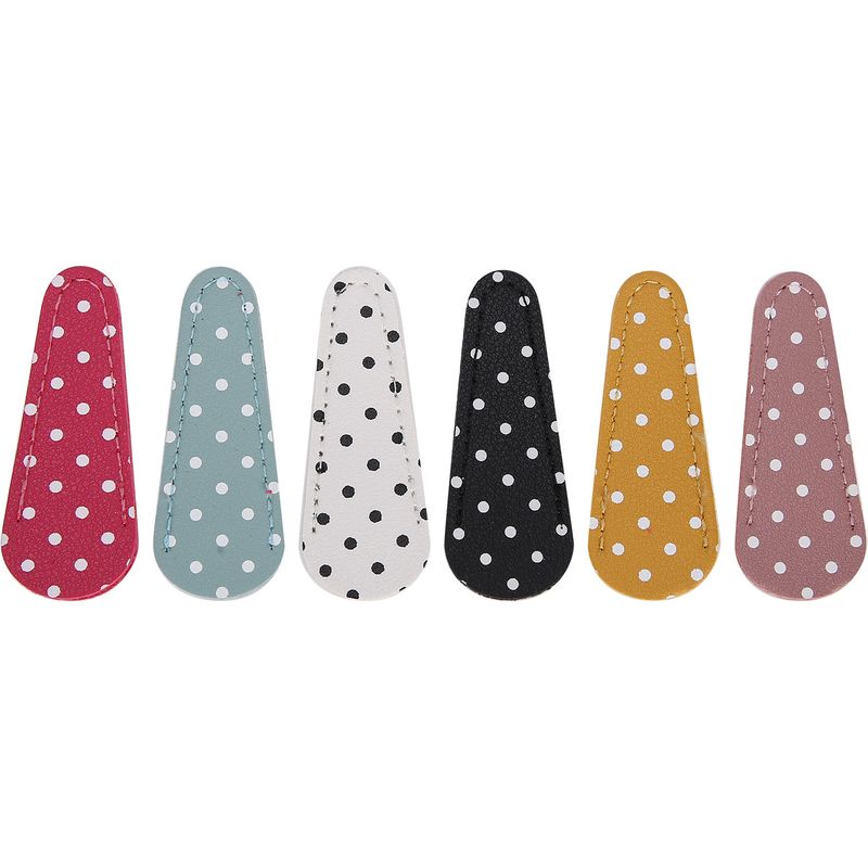 Schutzhülle Aus Kunstleder Mit Polka-dots Für 6 Stickscheren, Diy-zubehör, Handgefertigtes Geschenk.