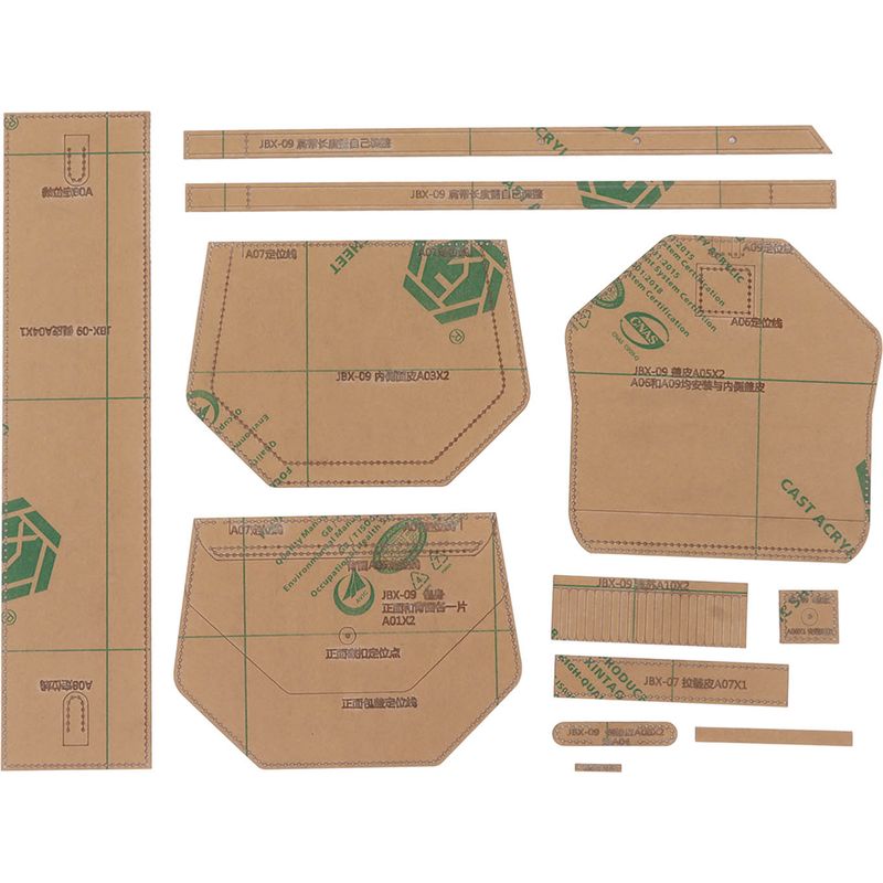 Handtaschen-schablone, Transparentes Acryl, Präzise Positionierung, Ledermuster Für Diy-bastelarbeiten