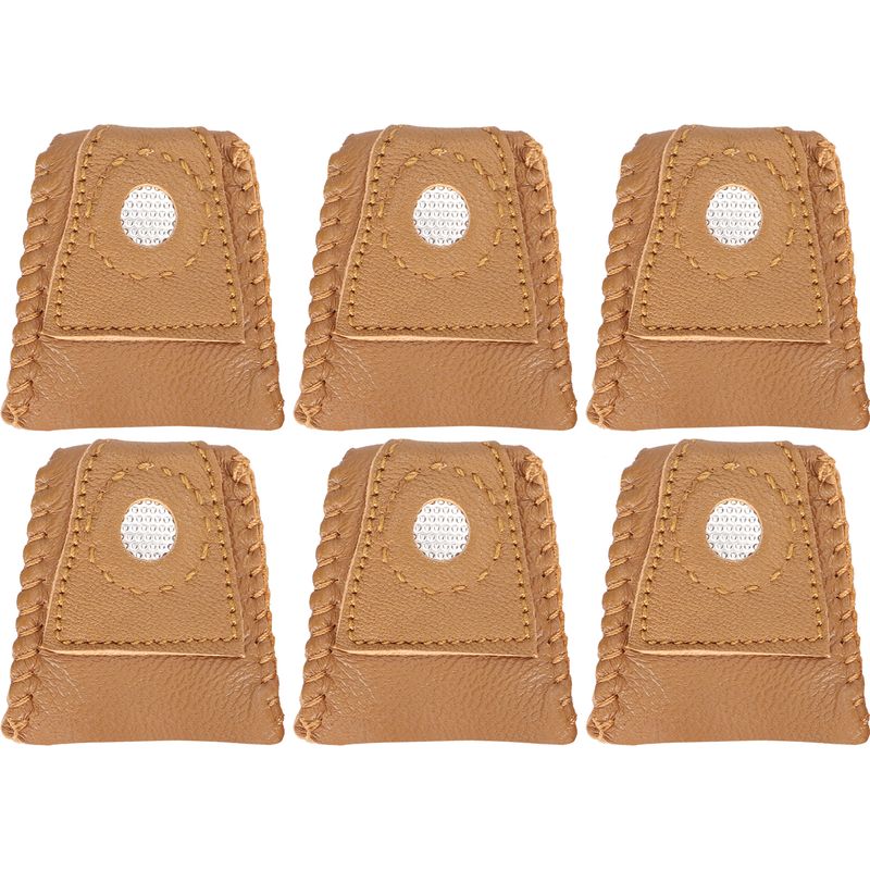 Nähhandschuh Aus Leder Mit Fingerkuppenschutz Aus Messing, Schützendes Handarbeitszubehör