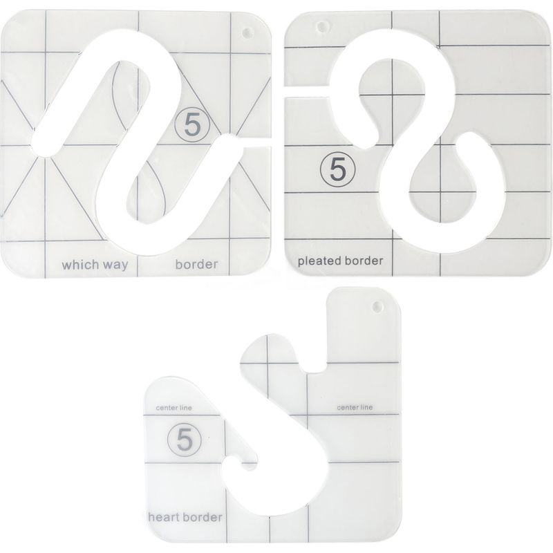 Set Aus 3 Robusten, Transparenten Acryl-quiltschablonen, Vielseitig Einsetzbar Für Freie Bewegung Und Kreatives Nähen