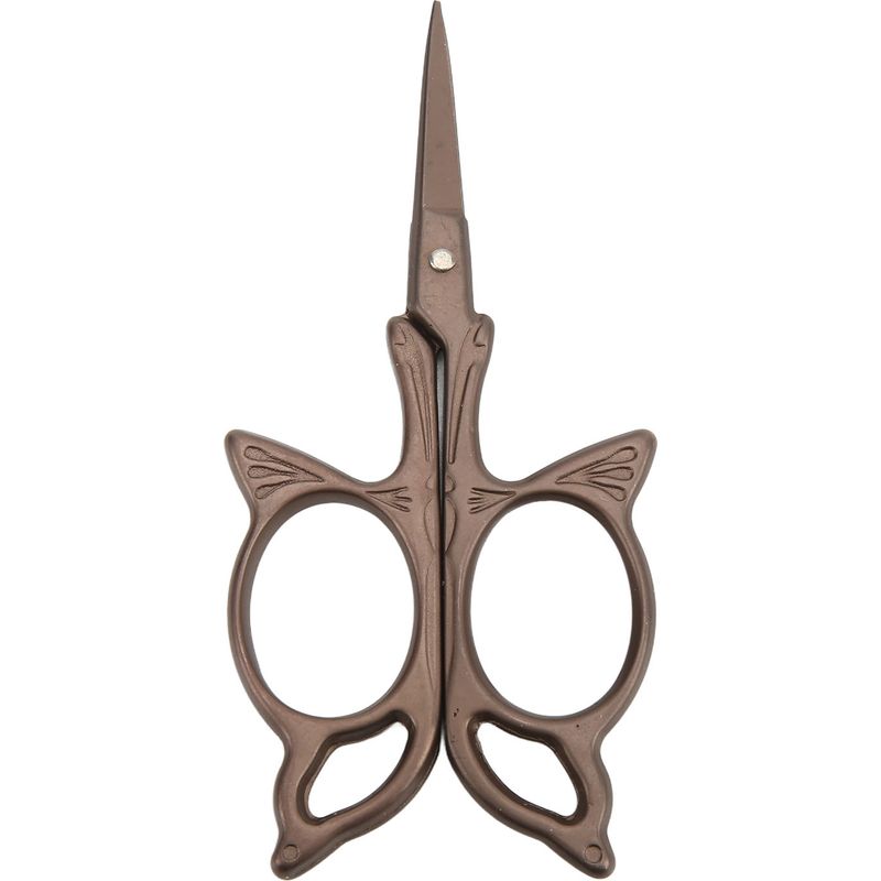 Vintage-schmetterlingsschere Im Europäischen Stil, Bronze Und Edelstahl, Exquisite Mini-stickschere
