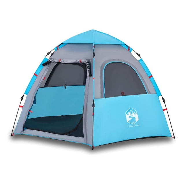 vidaXL Campingzelt 4 Personen Blau Quick Release 4005333