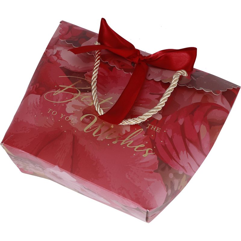 30 Kleine, Tragbare Bonbonboxen Zur Geschenkdekoration, Für Partys Und Als Gastgeschenke Für Hochzeiten (retro-rot (weinrotes Band))