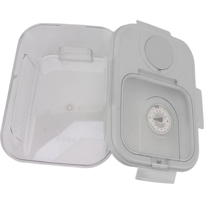 Luftdichter Reisbehälter, Reisspender, Getreidespeicher, Kleiner Getreideeimer, 5 Kg Fassungsvermögen, Weiß
