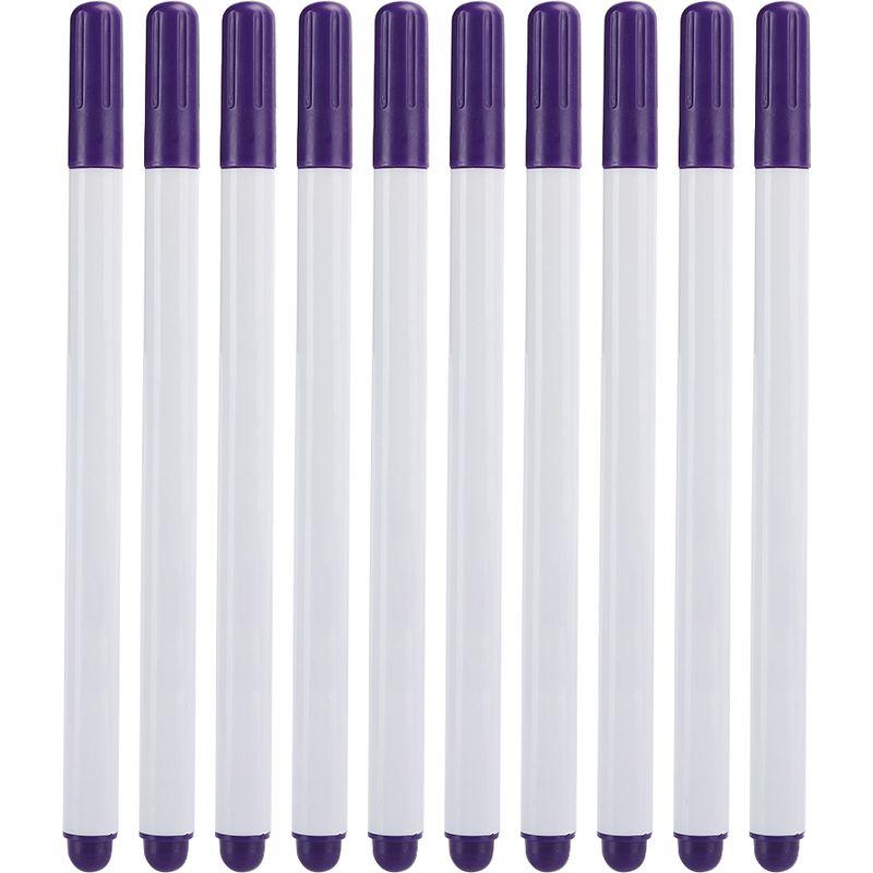 Packung Mit 10 Wasserlöslichen Textilmarkern, Ausradierbaren Violetten Markern, Näh- Und Schneiderwerkzeug.