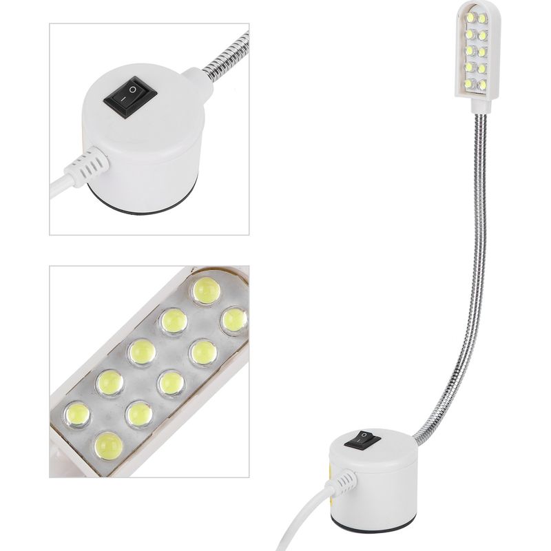 Led-nähmaschinenleuchte Mit 10 Leds, Drehbankleuchte, Eu-stecker 110–250 V
