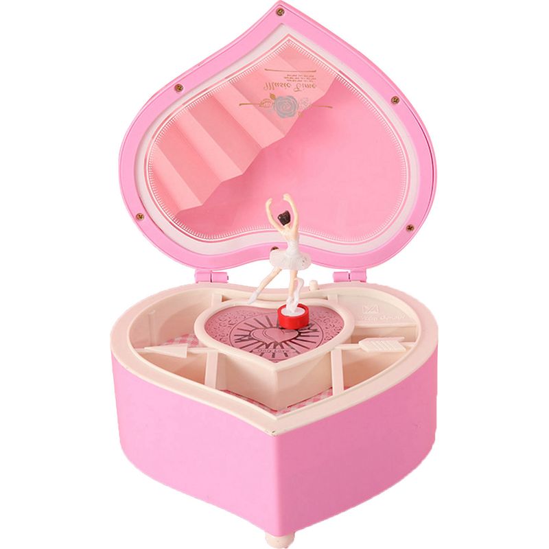 Drehbare Spieluhr Mit Tänzerin, Schmuckkästchen, Wohnaccessoire, Für Familie Und Freunde, Rosa