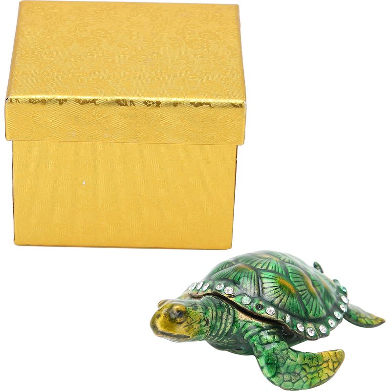 Kleine Schmuckschatulle Aus Zinklegierung, Schmuckhalter In Schildkrötenform, Aufbewahrungsbox Für Sammlerstücke, Heimdekoration